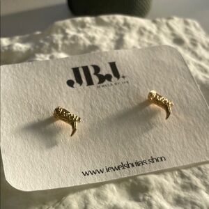 Gold Cow Boy Boots Earrings